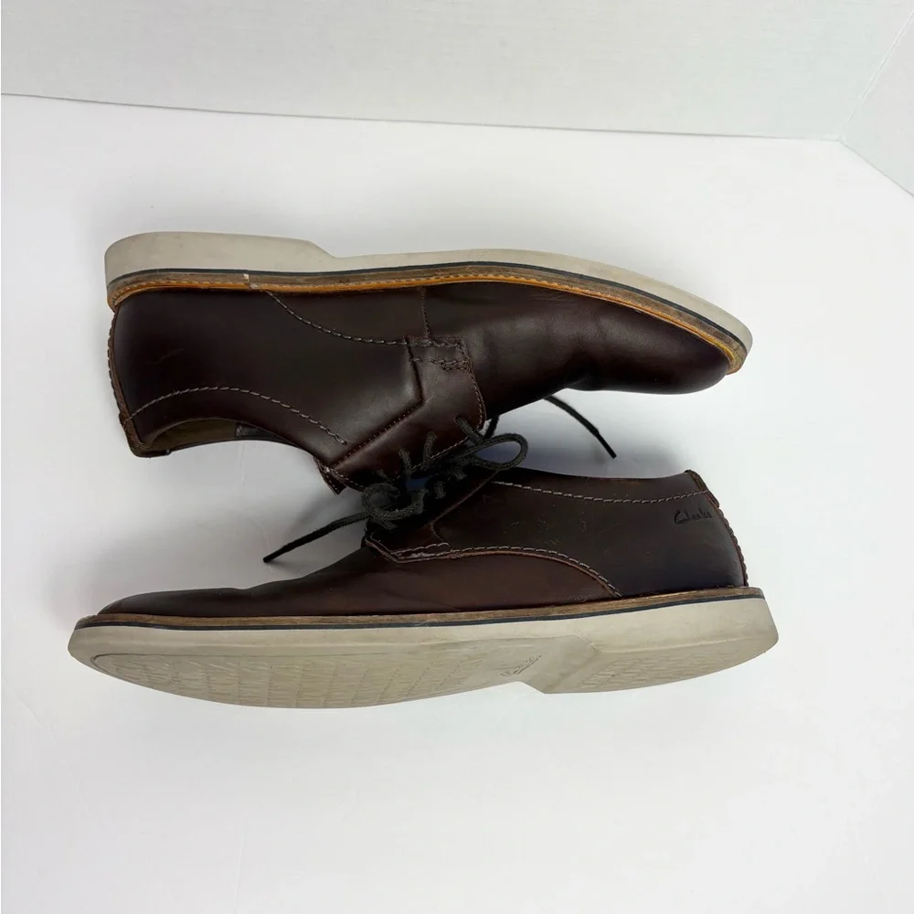 Clarks Atticus Lt‎ Lace Up Oxford Shoes Brown Dress Shoes Office Preppy Mens 8.5